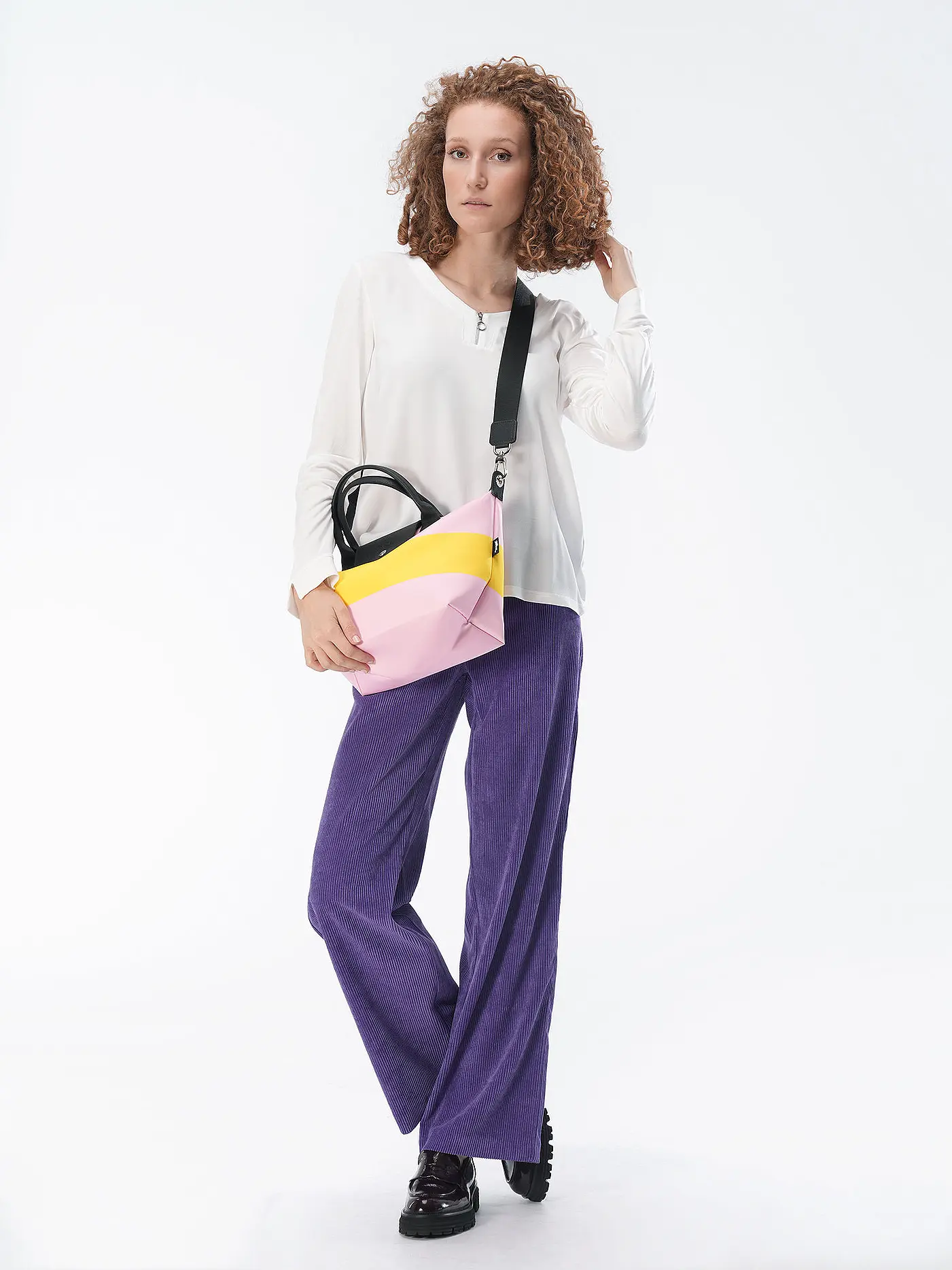 LONGCHAMP | Le Pliage Casaque Handtasche Small, Rose / Jaune | 